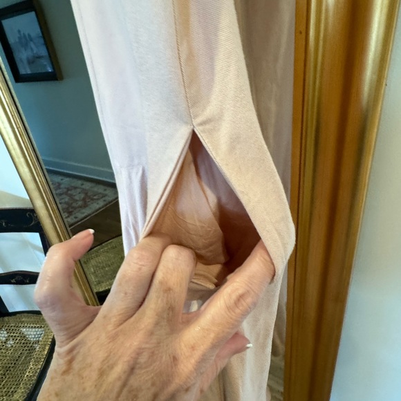 Pale pink high low with pockets dress anthropology - Picture 3 of 4